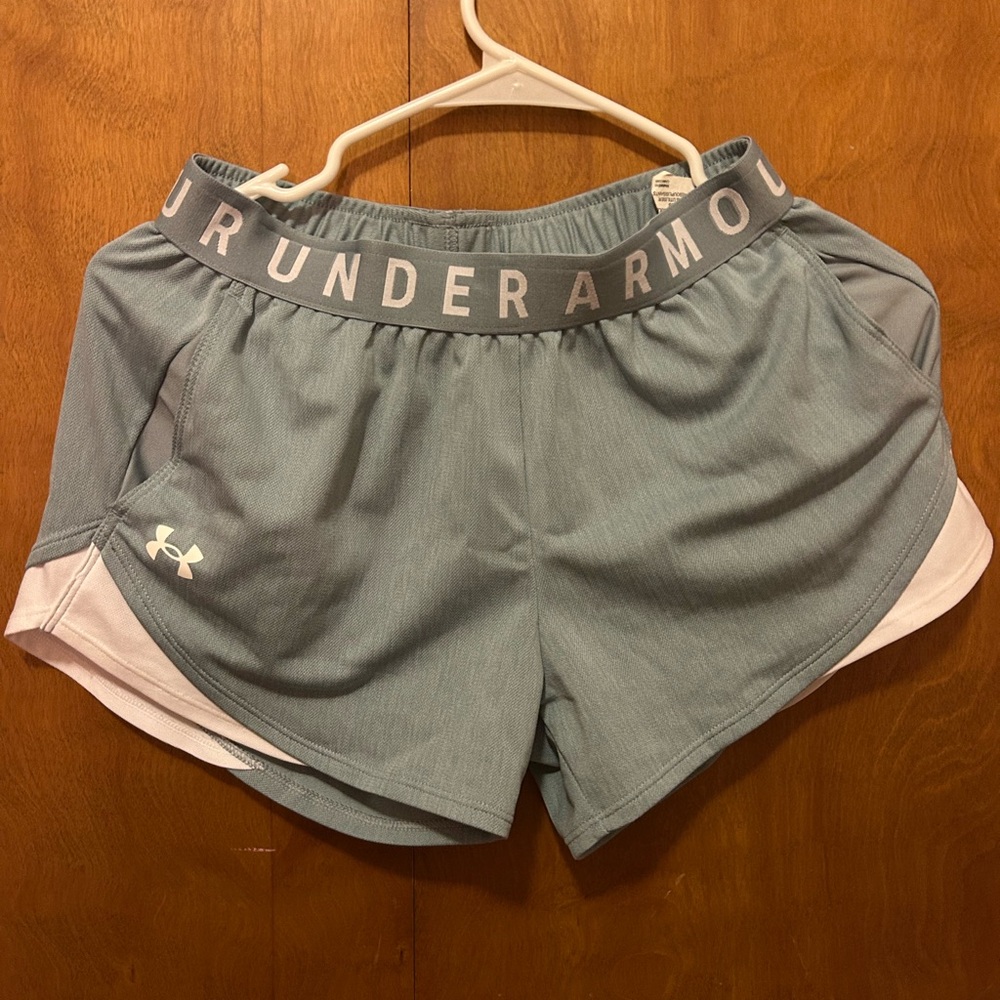 Under Armour Women's Athletic Shorts in Gray and White